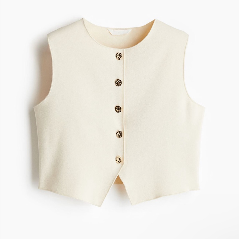 NWT H&M Gold Button Vest